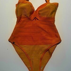 Vintage Herve Leger halter top Swimsuit